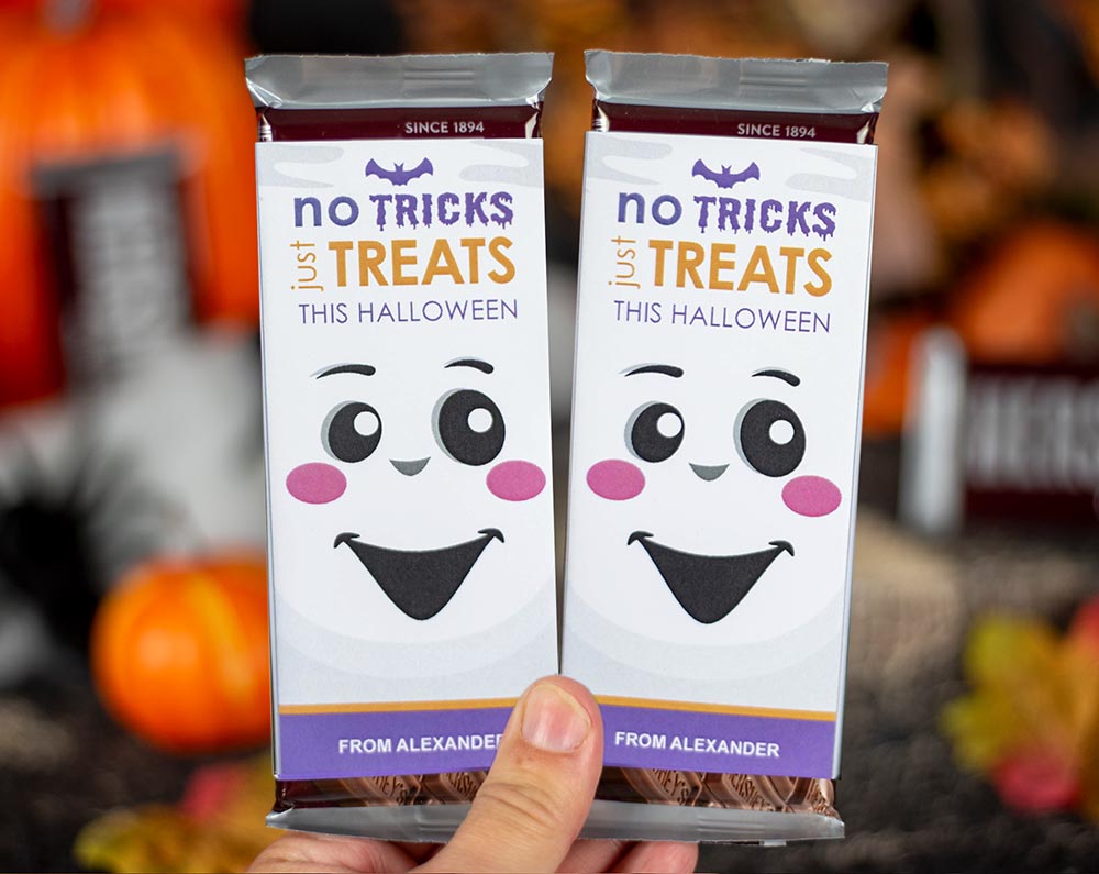 printable ghost halloween candy bar wrapper